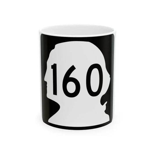 WA-160 (Washington) (Road Sign) White Coffee Mug 11oz - Go Mug Yourself