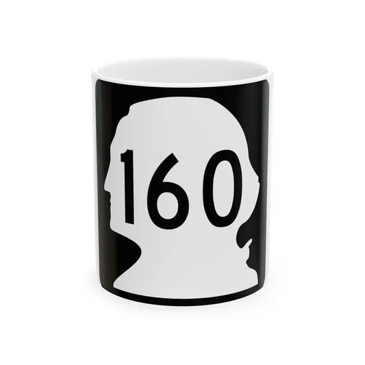 WA-160 (Washington) (Road Sign) White Coffee Mug 11oz - Go Mug Yourself