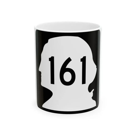 WA-161 (Washington) (Road Sign) White Coffee Mug 11oz - Go Mug Yourself