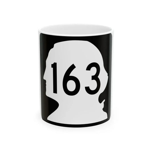 WA-163 (Washington) (Road Sign) White Coffee Mug 11oz - Go Mug Yourself