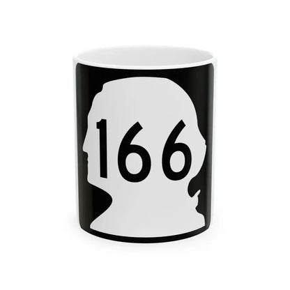 WA-166 (Washington) (Road Sign) White Coffee Mug 11oz - Go Mug Yourself