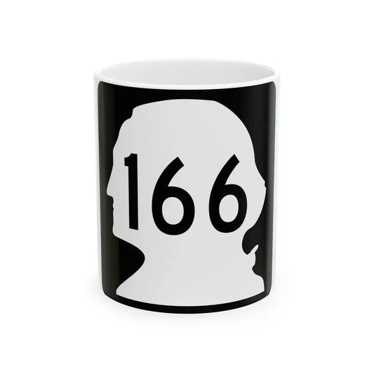 WA-166 (Washington) (Road Sign) White Coffee Mug 11oz - Go Mug Yourself