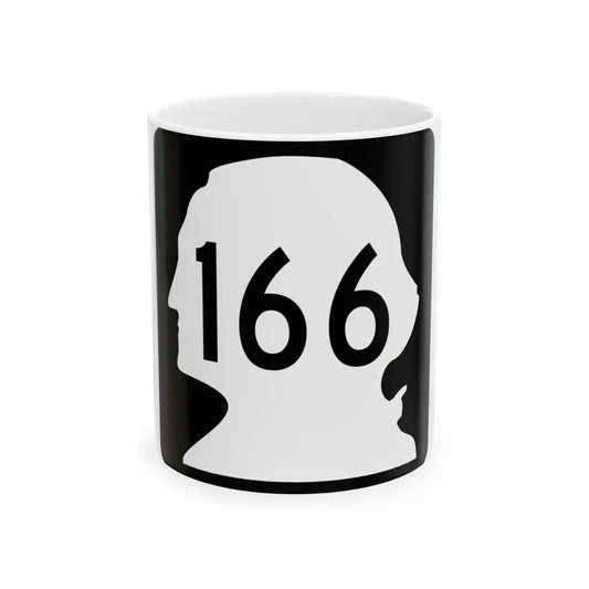 WA-166 (Washington) (Road Sign) White Coffee Mug 11oz - Go Mug Yourself