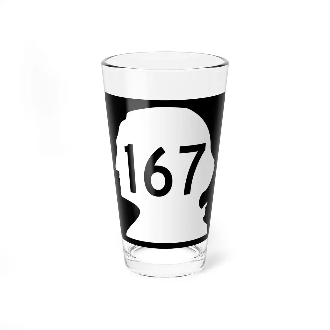 WA-167 (Washington) (Road Sign) Pint Glass 16oz 16oz - Go Mug Yourself