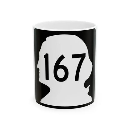 WA-167 (Washington) (Road Sign) White Coffee Mug 11oz - Go Mug Yourself