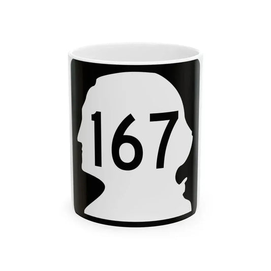 WA-167 (Washington) (Road Sign) White Coffee Mug 11oz - Go Mug Yourself
