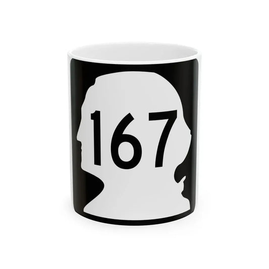 WA-167 (Washington) (Road Sign) White Coffee Mug 11oz - Go Mug Yourself