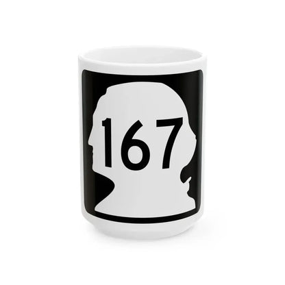 WA-167 (Washington) (Road Sign) White Coffee Mug 15oz - Go Mug Yourself