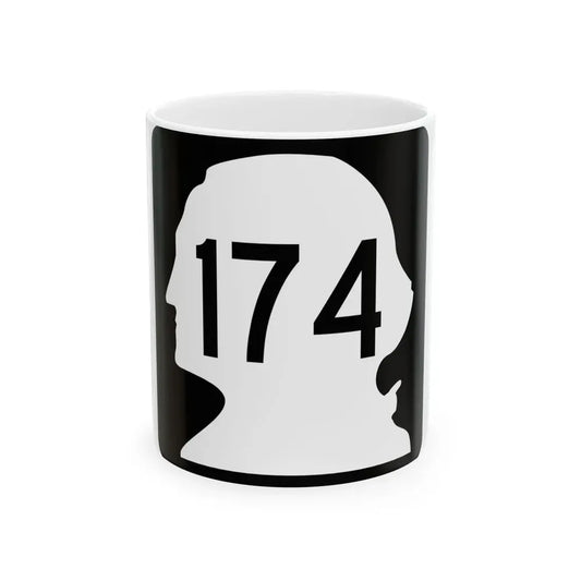 WA-174 (Washington) (Road Sign) White Coffee Mug 11oz - Go Mug Yourself