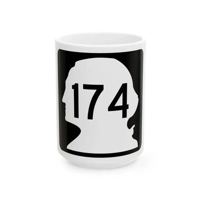 WA-174 (Washington) (Road Sign) White Coffee Mug 15oz - Go Mug Yourself