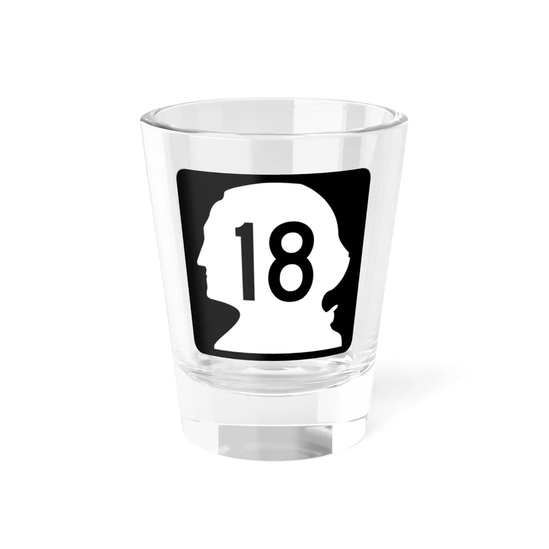 WA-18 (Washington) (Road Sign) Shot Glass 1.5oz 1.5oz - Go Mug Yourself
