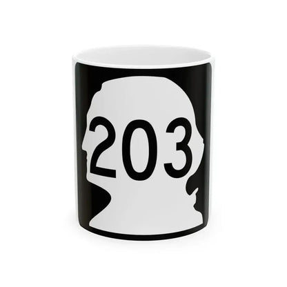 WA-203 (Washington) (Road Sign) White Coffee Mug 11oz - Go Mug Yourself
