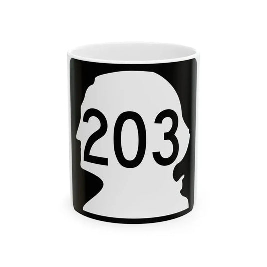 WA-203 (Washington) (Road Sign) White Coffee Mug 11oz - Go Mug Yourself