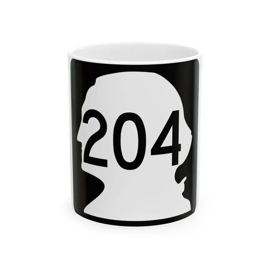 WA-204 (Washington) (Road Sign) White Coffee Mug 11oz - Go Mug Yourself