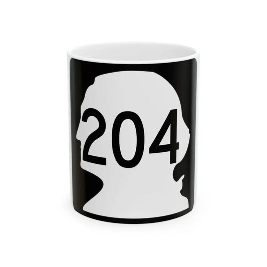 WA-204 (Washington) (Road Sign) White Coffee Mug 11oz - Go Mug Yourself