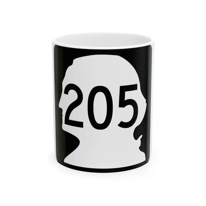 WA-205 (Washington) (Road Sign) White Coffee Mug 11oz - Go Mug Yourself