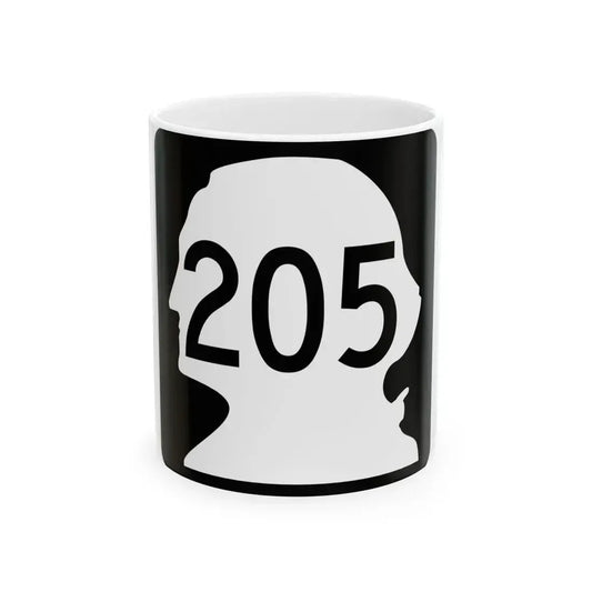 WA-205 (Washington) (Road Sign) White Coffee Mug 11oz - Go Mug Yourself
