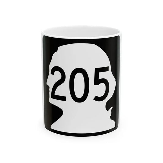 WA-205 (Washington) (Road Sign) White Coffee Mug 11oz - Go Mug Yourself