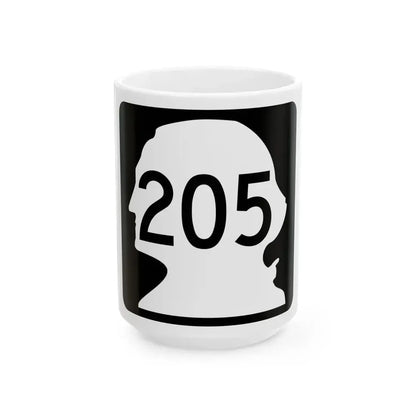 WA-205 (Washington) (Road Sign) White Coffee Mug 15oz - Go Mug Yourself