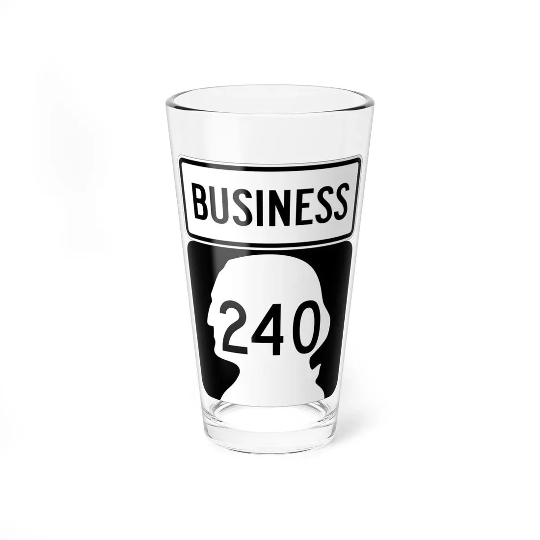 WA-240 Business (Washington) (Road Sign) Pint Glass 16oz 16oz - Go Mug Yourself