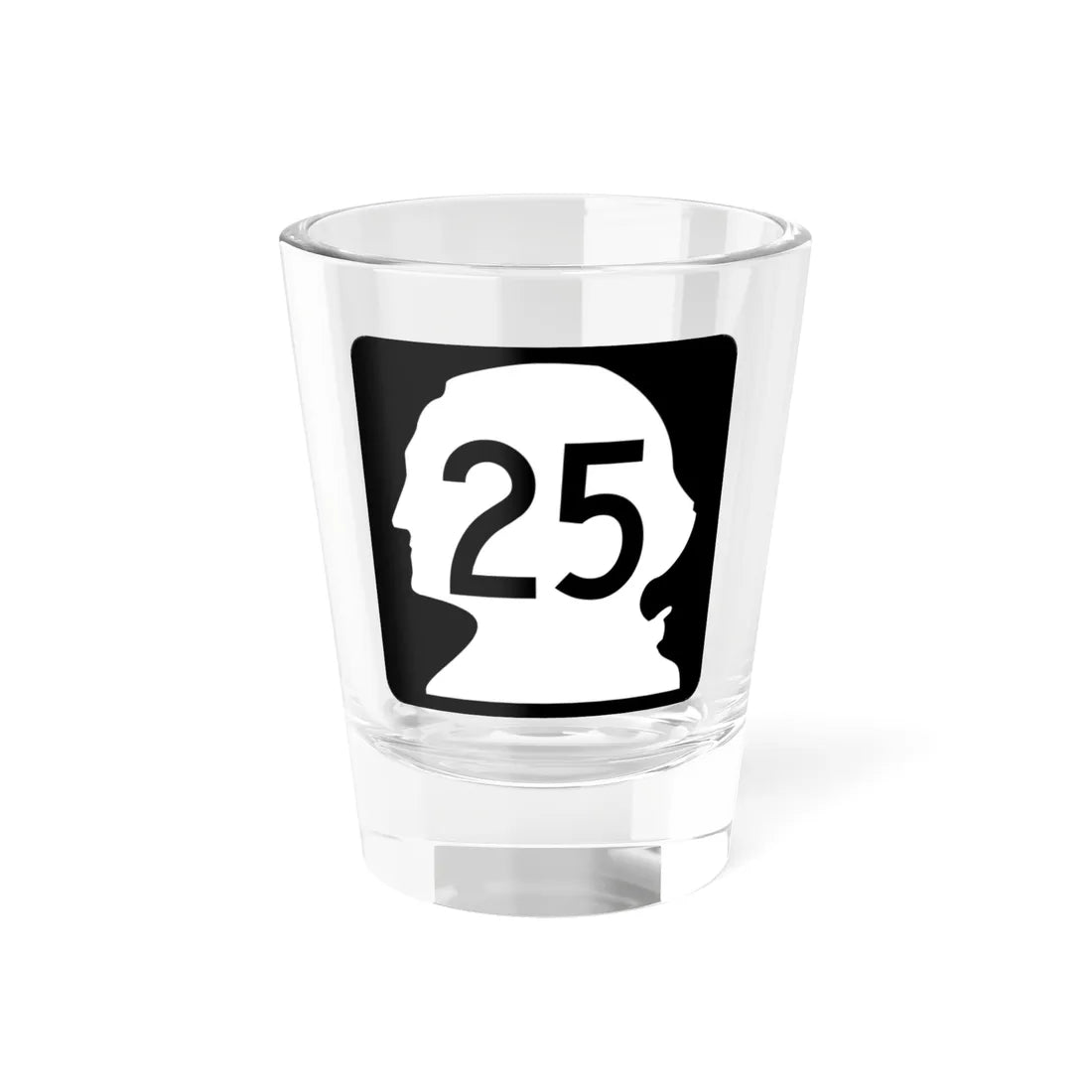 WA-25 (Washington) (Road Sign) Shot Glass 1.5oz 1.5oz - Go Mug Yourself