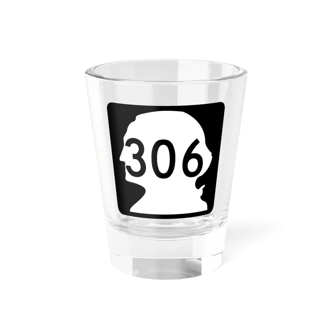 WA-306 (Washington) (Road Sign) Shot Glass 1.5oz 1.5oz - Go Mug Yourself