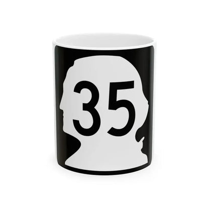 WA-35 (Washington) (Road Sign) White Coffee Mug 11oz - Go Mug Yourself