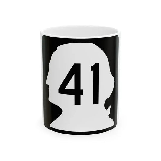 WA-41 (Washington) (Road Sign) White Coffee Mug 11oz - Go Mug Yourself