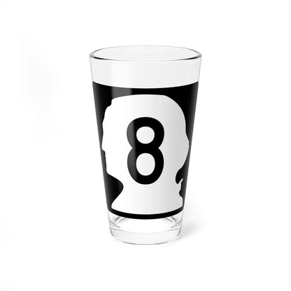 WA-8 (Washington) (Road Sign) Pint Glass 16oz 16oz - Go Mug Yourself