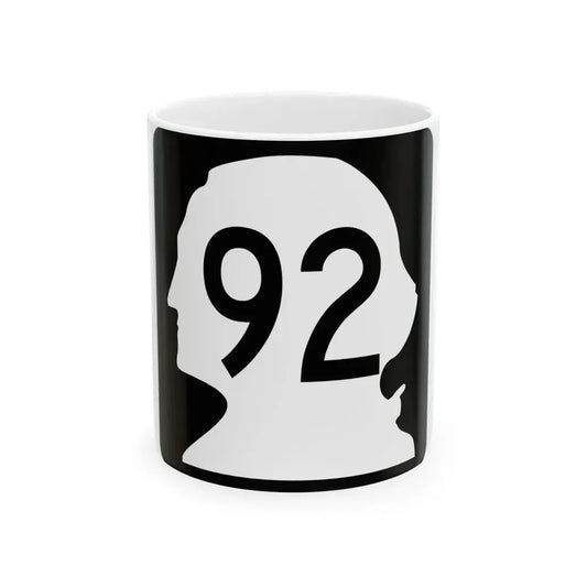 WA-92 (Washington) (Road Sign) White Coffee Mug 11oz - Go Mug Yourself