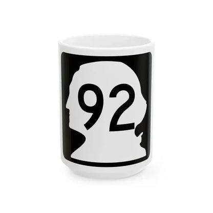WA-92 (Washington) (Road Sign) White Coffee Mug 15oz - Go Mug Yourself