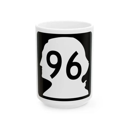 WA-96 (Washington) (Road Sign) White Coffee Mug 15oz - Go Mug Yourself