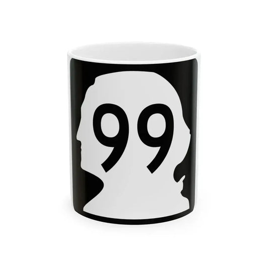 WA-99 (Washington) (Road Sign) White Coffee Mug 11oz - Go Mug Yourself