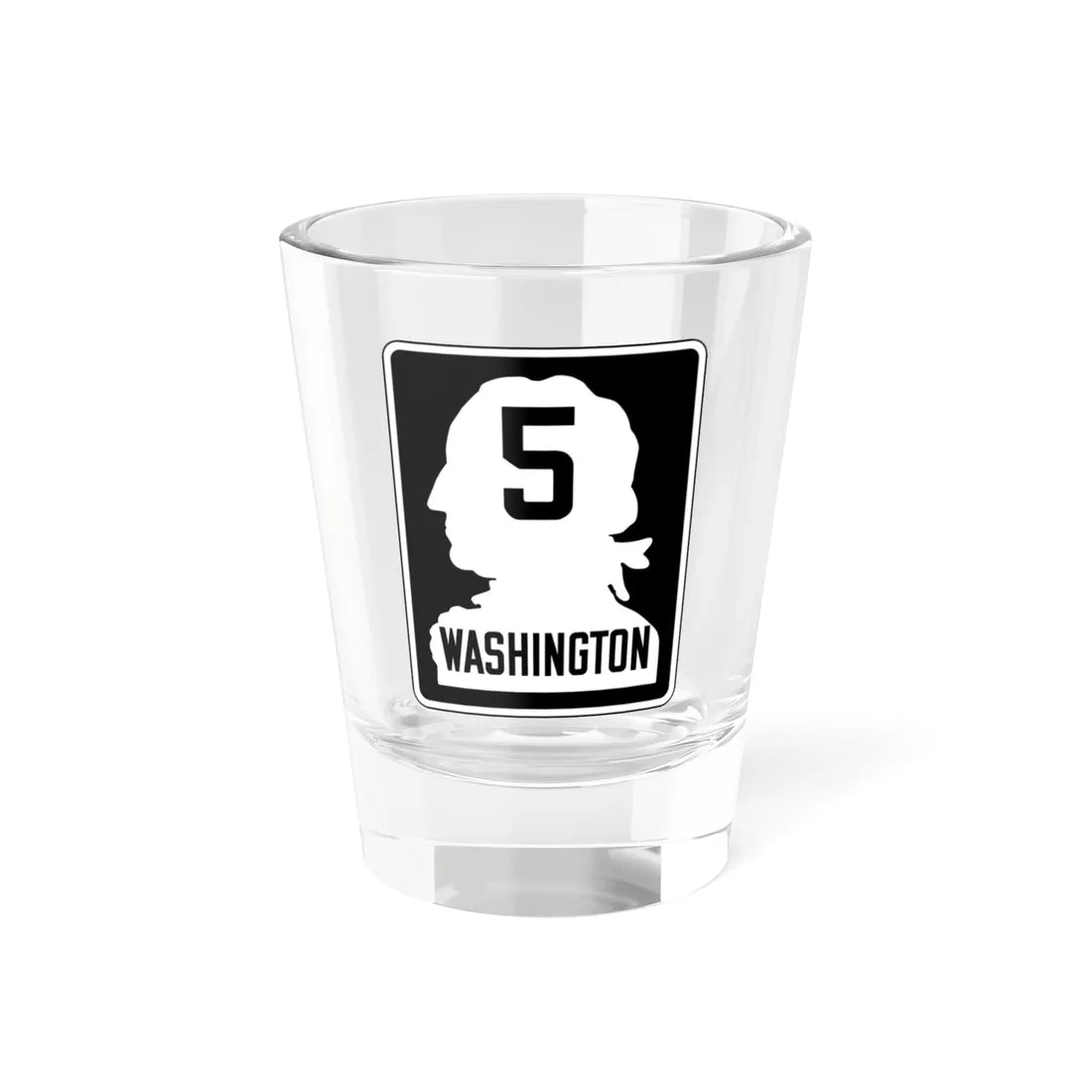 WA-PSH5 (Washington) (Road Sign) Shot Glass 1.5oz 1.5oz - Go Mug Yourself