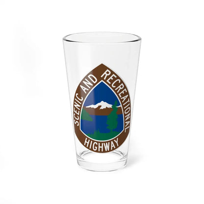 WA Scenic and Recreational Highway (Washington) (Road Sign) Pint Glass 16oz 16oz - Go Mug Yourself