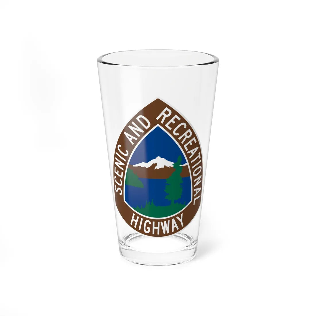 WA Scenic and Recreational Highway (Washington) (Road Sign) Pint Glss 16oz 16oz - Go Mug Yourself