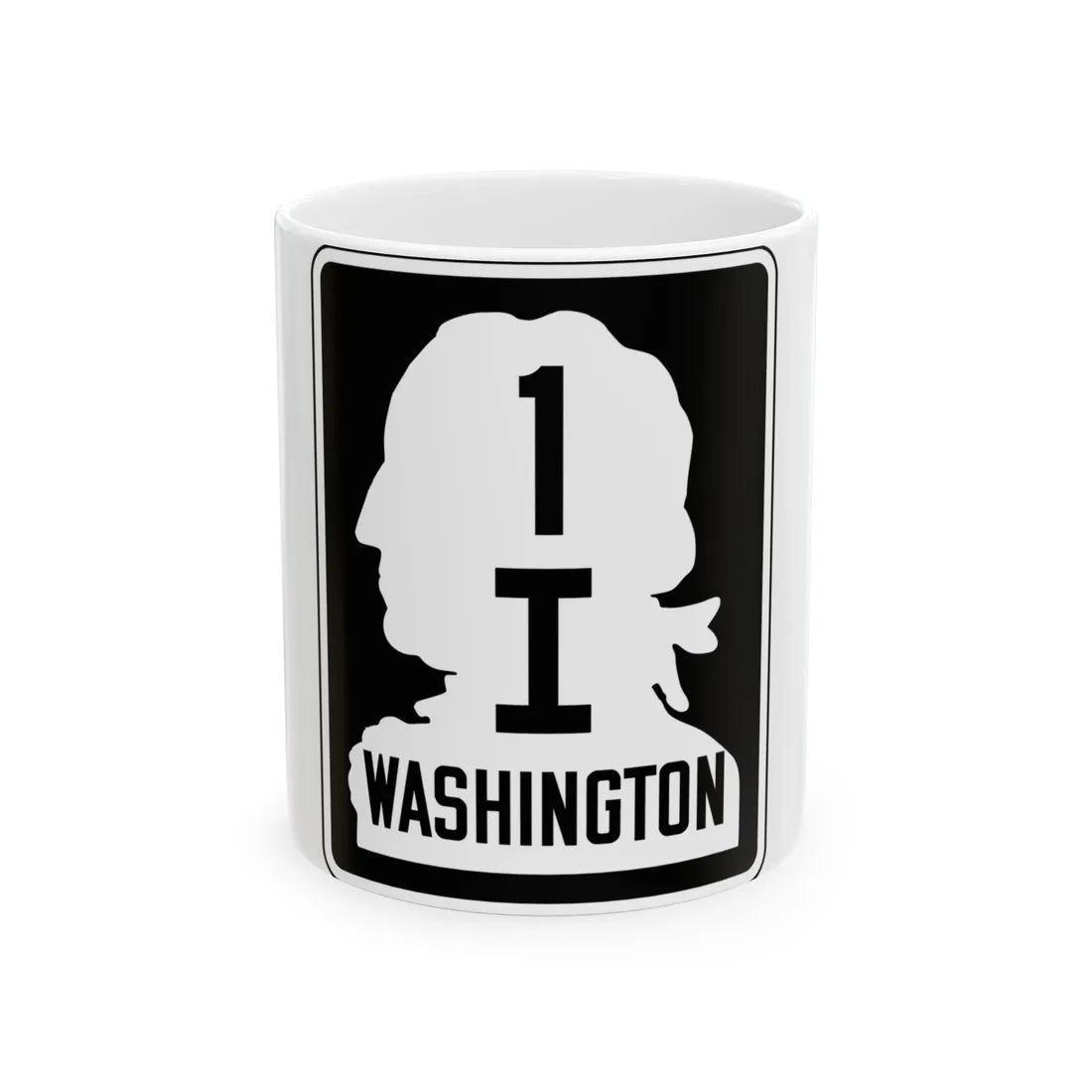 WA-SSH1-I (Washington) (Road Sign) White Coffee Mug 11oz - Go Mug Yourself
