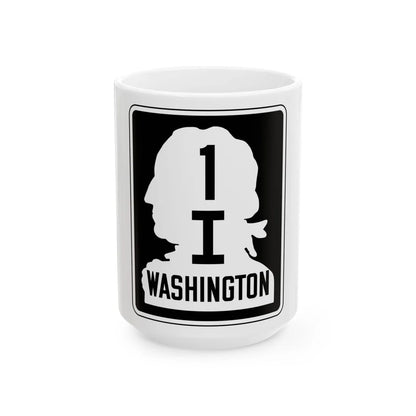 WA-SSH1-I (Washington) (Road Sign) White Coffee Mug 15oz - Go Mug Yourself