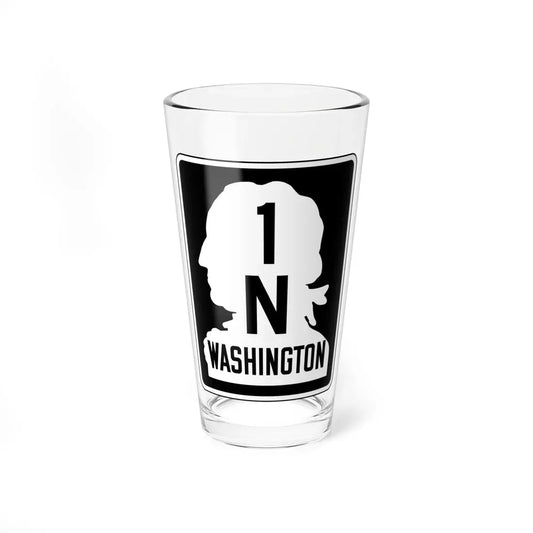 WA-SSH1-N (Washington) (Road Sign) Pint Glass 16oz 16oz - Go Mug Yourself