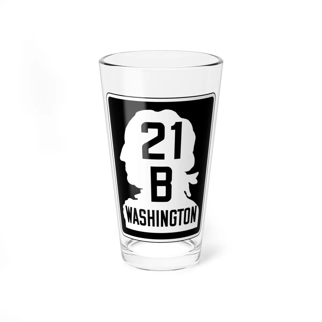 WA-SSH21-B (Washington) (Road Sign) Pint Glss 16oz 16oz - Go Mug Yourself