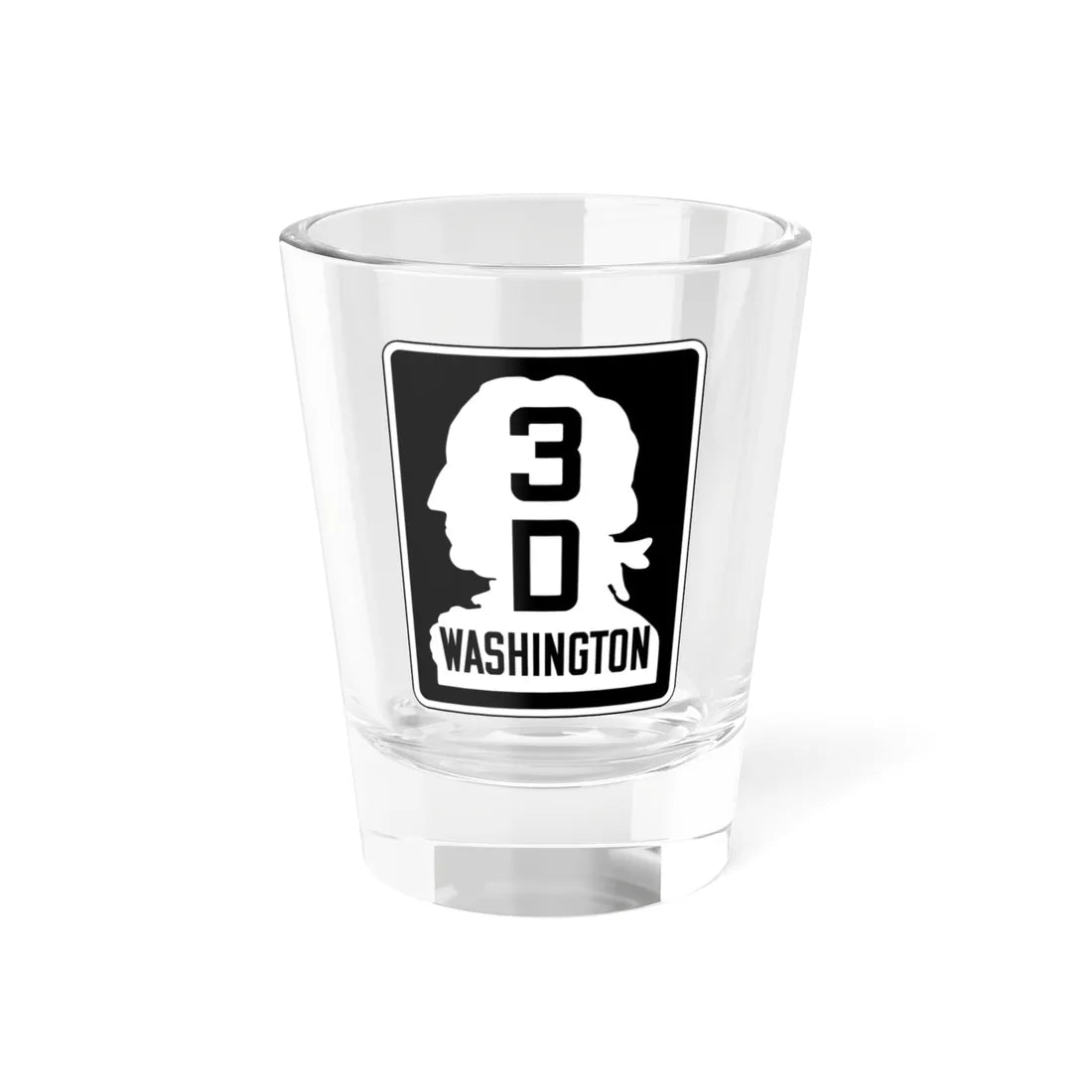 WA-SSH3-D (Washington) (Road Sign) Shot Glass 1.5oz 1.5oz - Go Mug Yourself
