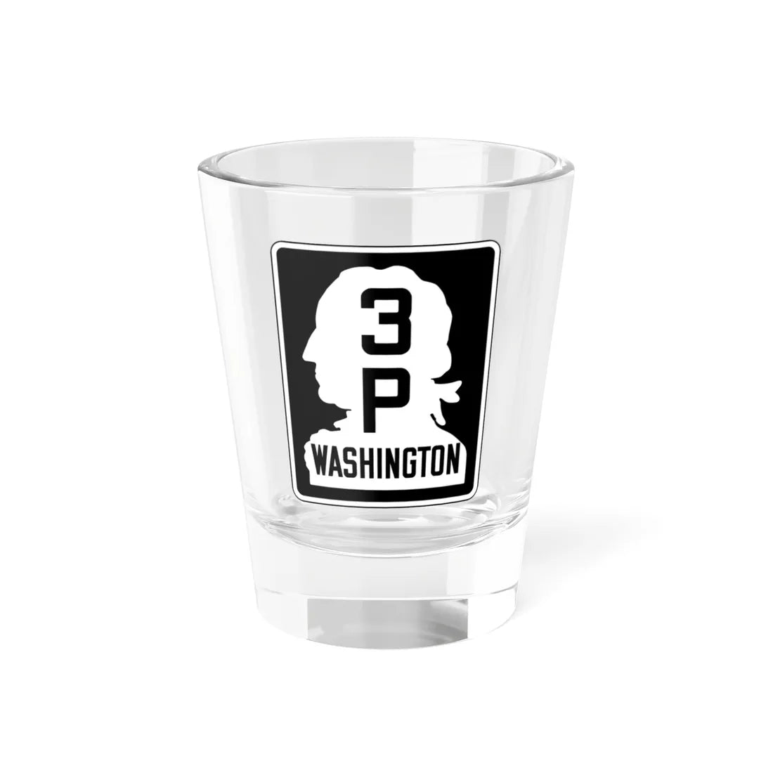 WA-SSH3-P (Washington) (Road Sign) Shot Glass 1.5oz 1.5oz - Go Mug Yourself