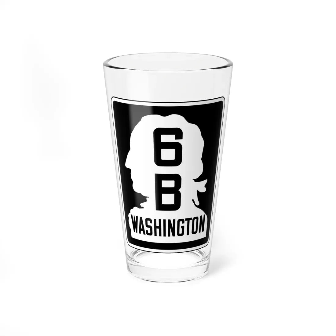 WA-SSH6-B (Washington) (Road Sign) Pint Glass 16oz 16oz - Go Mug Yourself