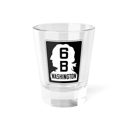 WA-SSH6-B (Washington) (Road Sign) Shot Glass 1.5oz 1.5oz - Go Mug Yourself