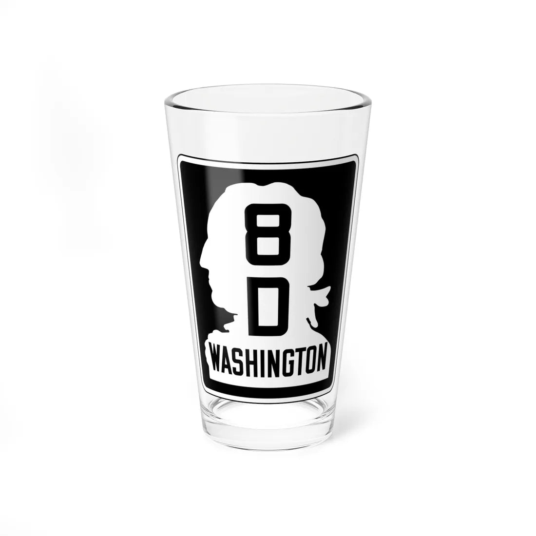 WA-SSH8-D (Washington) (Road Sign) Pint Glss 16oz 16oz - Go Mug Yourself