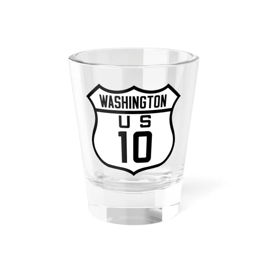 WA-US10 (Washington) (Road Sign) Shot Glass 1.5oz 1.5oz - Go Mug Yourself