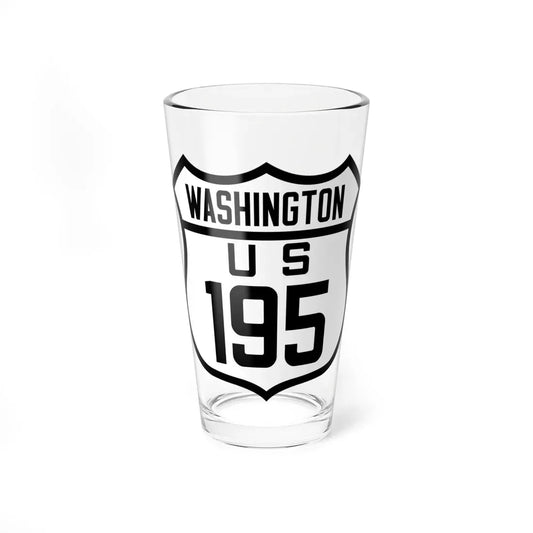 WA-US195 (Washington) (Road Sign) Pint Glass 16oz 16oz - Go Mug Yourself