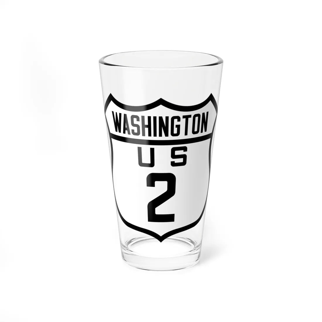 WA-US2 (Washington) (Road Sign) Pint Glss 16oz 16oz - Go Mug Yourself