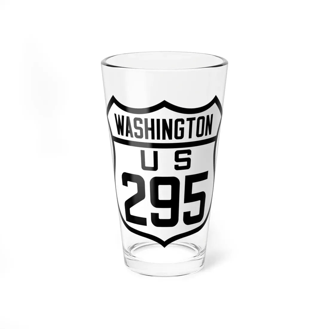 WA-US295 (Washington) (Road Sign) Pint Glass 16oz 16oz - Go Mug Yourself