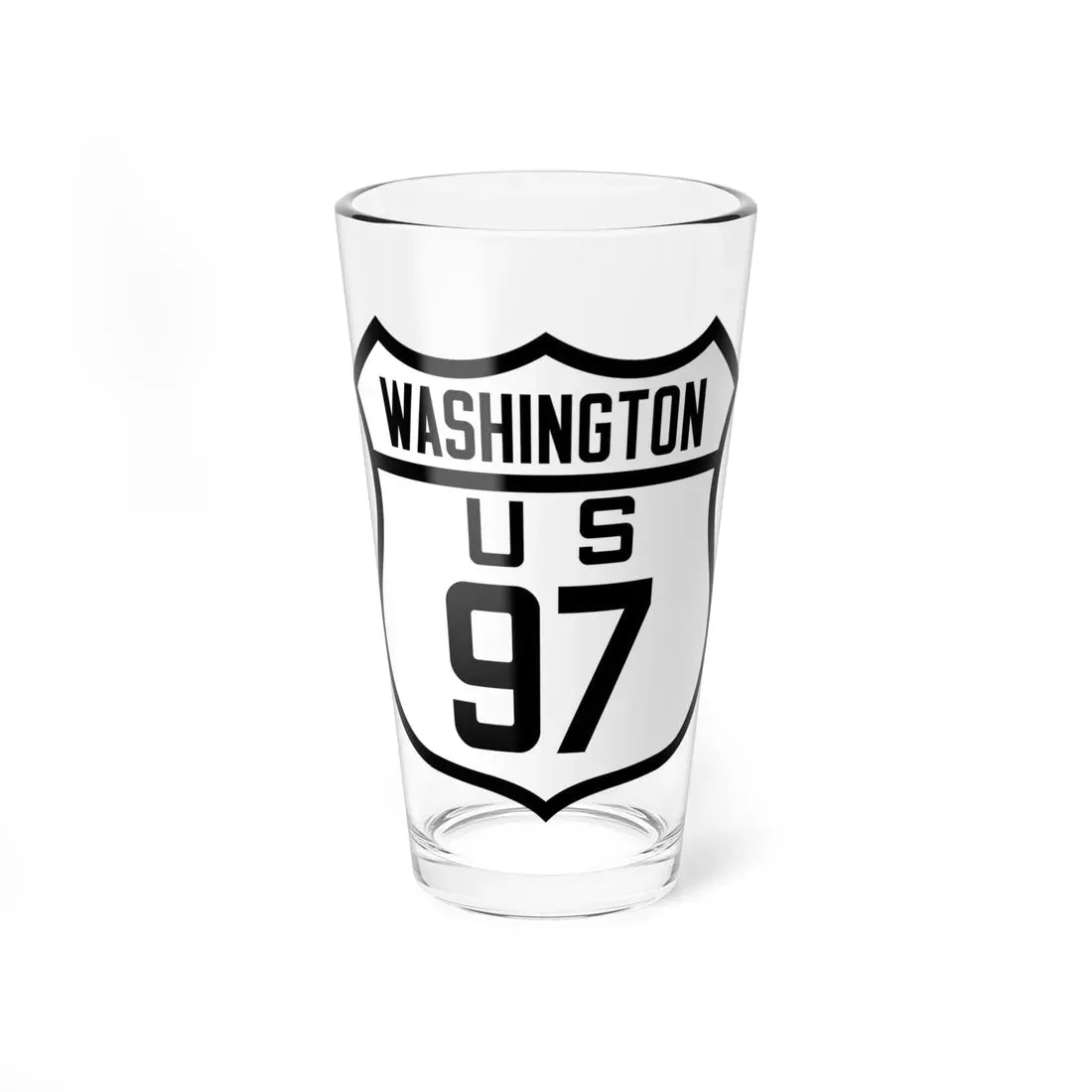 WA-US97 (Washington) (Road Sign) Pint Glass 16oz 16oz - Go Mug Yourself